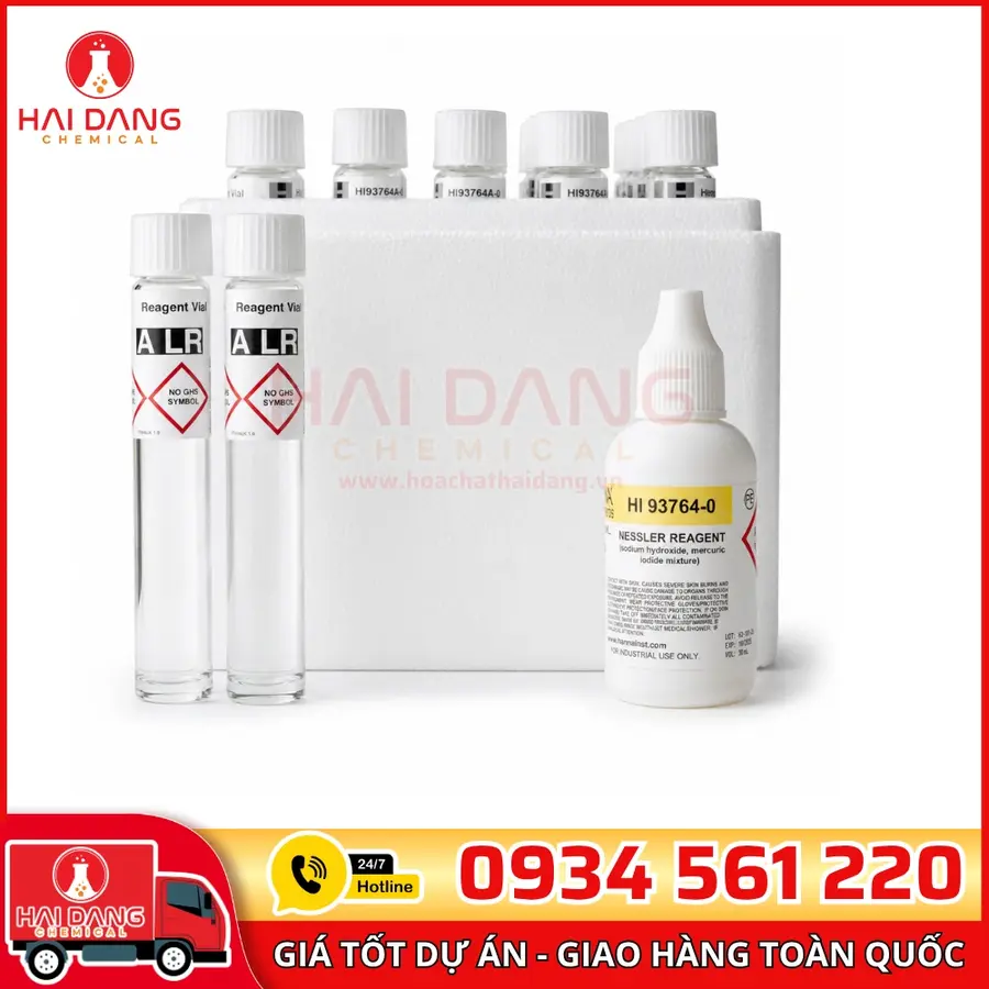 Thuốc thử Amoni thang thấp 0.00 - 3.00 mg/L (25 ống) - Hanna Ý 