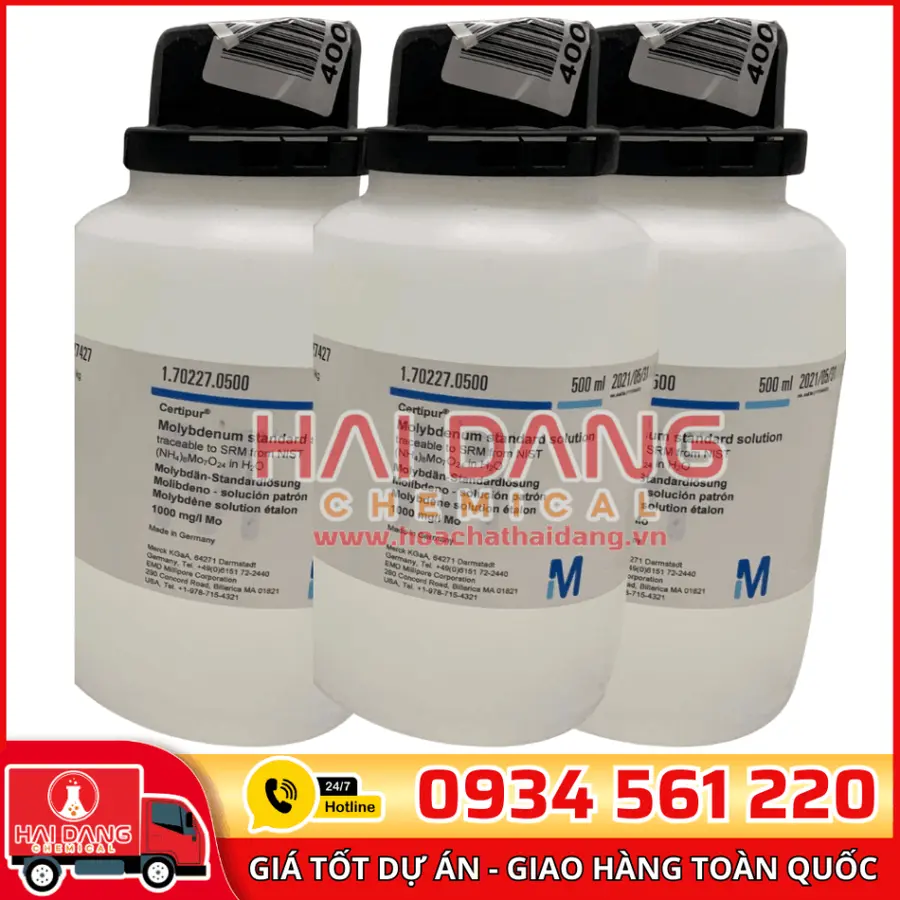 Dung dịch chuẩn Molybdenum (Mo) 1000 mg/L lọ 500ml - Merck