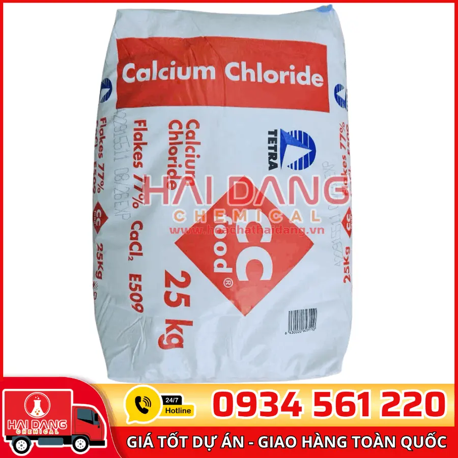 Calcium Chloride (CaCl₂) Phần Lan Bao 25kg
