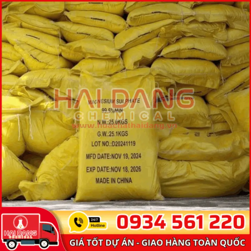 MAGIE SUNPHATE HEPTAHYDRATE 99,5% MGSO4 TRUNG QUỐC