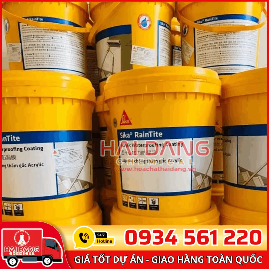 Sika Raintite – Phụ Gia Chống Thấm Gốc Acrylic Pha Xi Măng