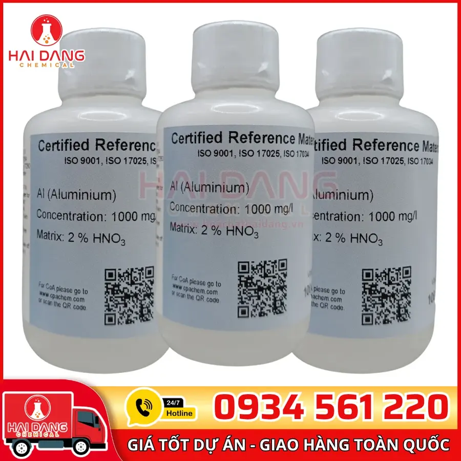 Dung Dịch Chuẩn Aluminium (Al) ICP/MS 1g/L 100mL CPAchem