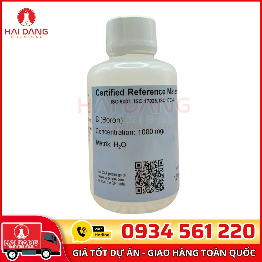 Dung Dịch Chuẩn Boron B 1 g/L Cho AAS – CPAchem