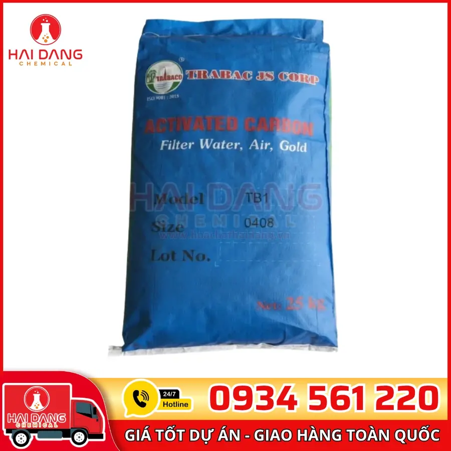 Than Hoạt Tính Gáo Dừa TB1 TBG0612 Iodine 1100-1200 Việt Nam Bao 25kg