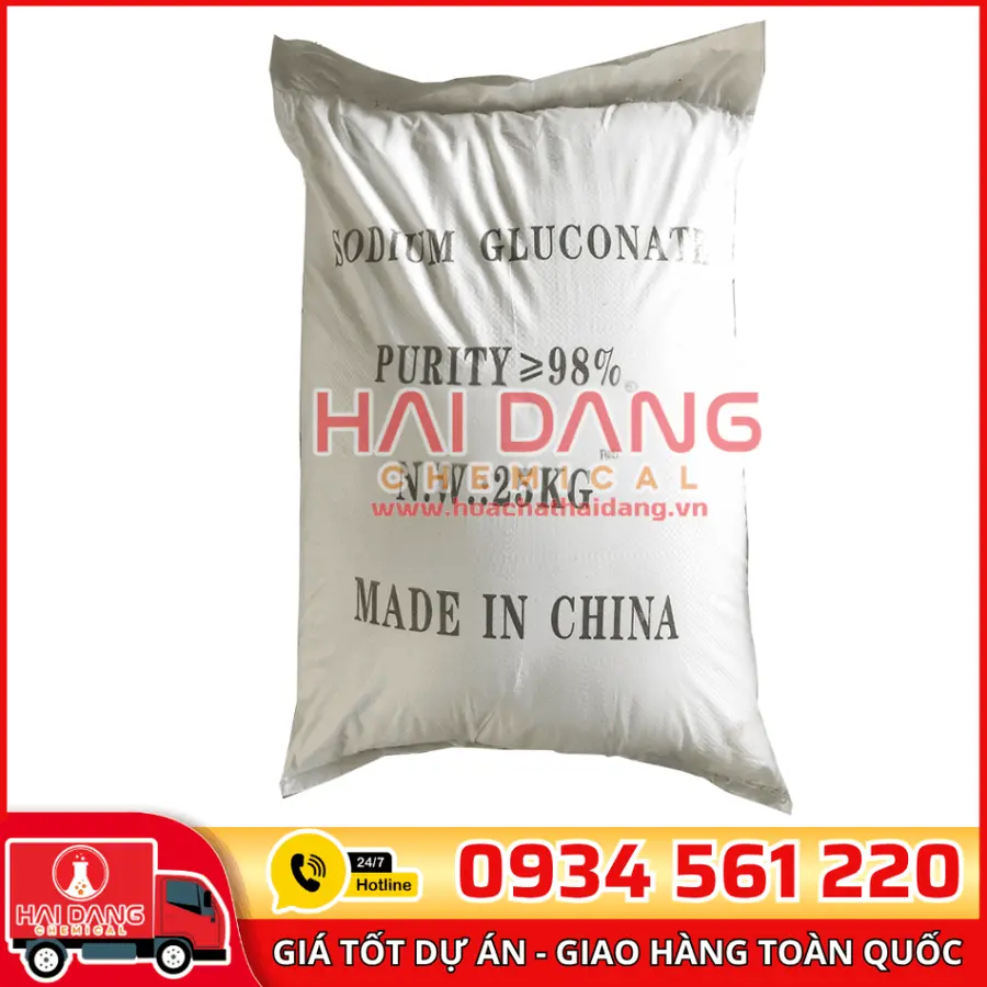 Sodium Gluconate (Đường Nho) Trung Quốc Bao 25kg 