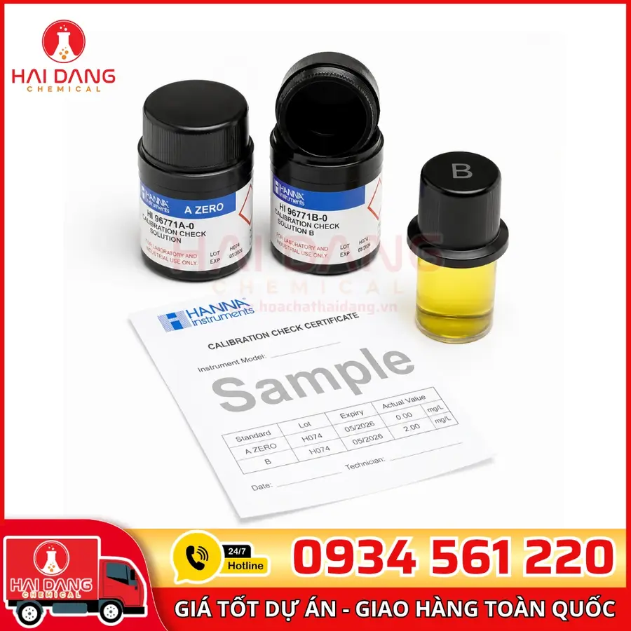 CAL Check™ Chuẩn Amoni Thang Cao, 0.0 và 25.0 mg/L - Hanna Ý