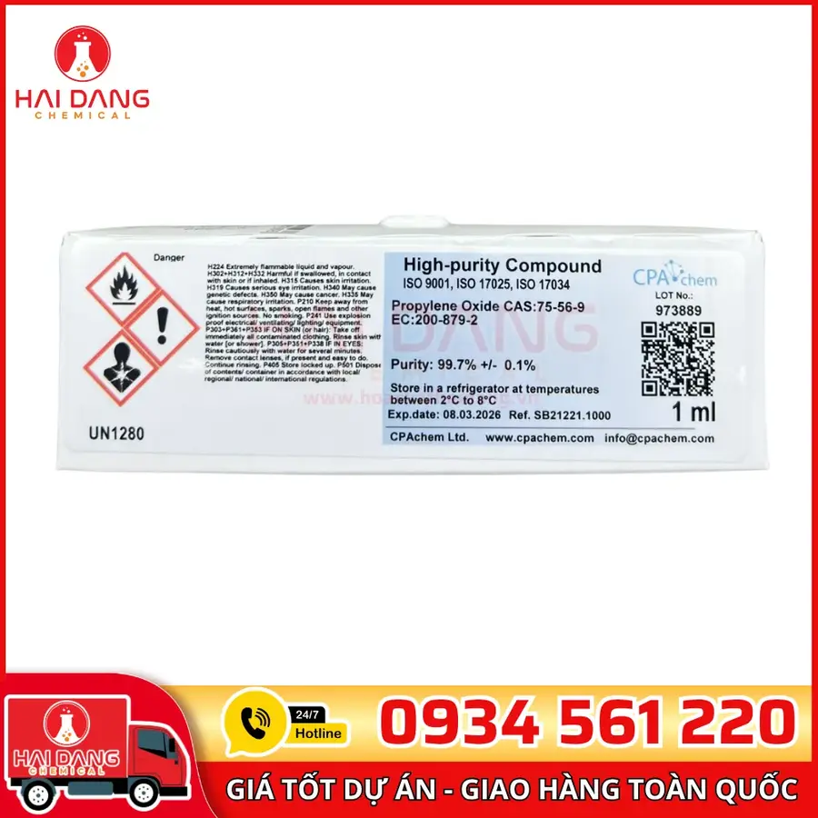 Propylene Oxide 1mL Chất Chuẩn Xác Định Dư Lượng CPAchem