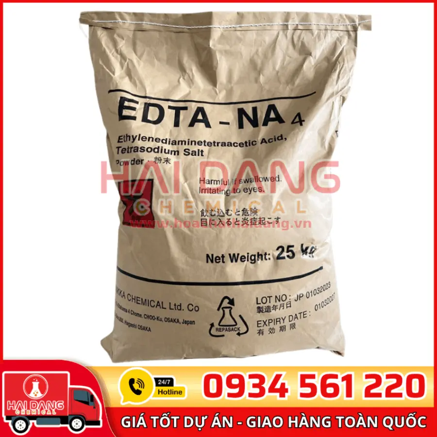 Edta 4Na 99% C₁₀H₁₂N₂Na₄O₈ Trung Quốc, Nhật Bản
