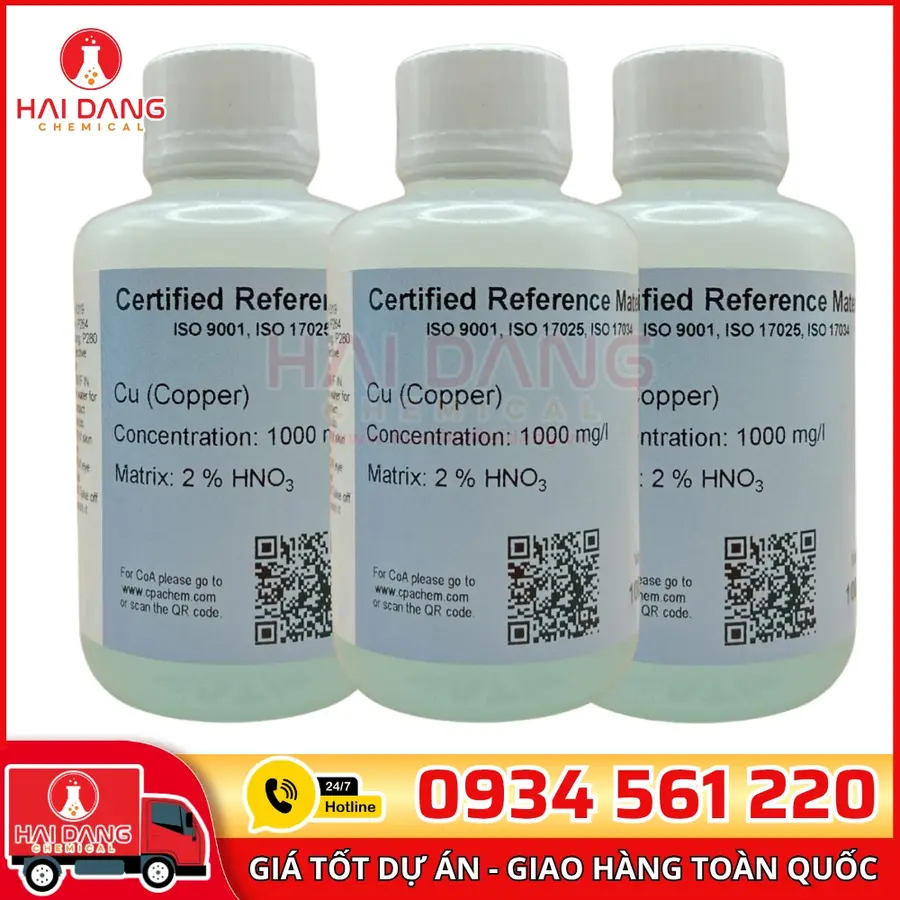 Dung Dịch Chuẩn ICP – Đồng (Cu) 1000 mg/L 100mL – CPAchem