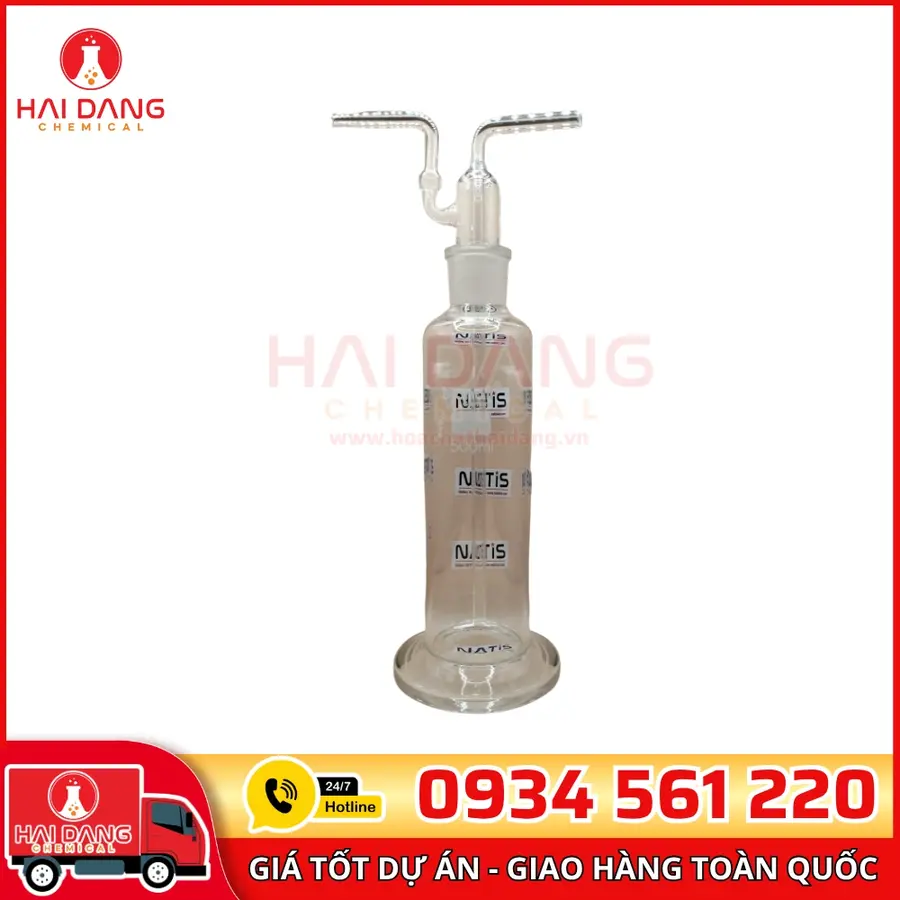 Bình rửa khí 500mL, hãng Biohall – Đức