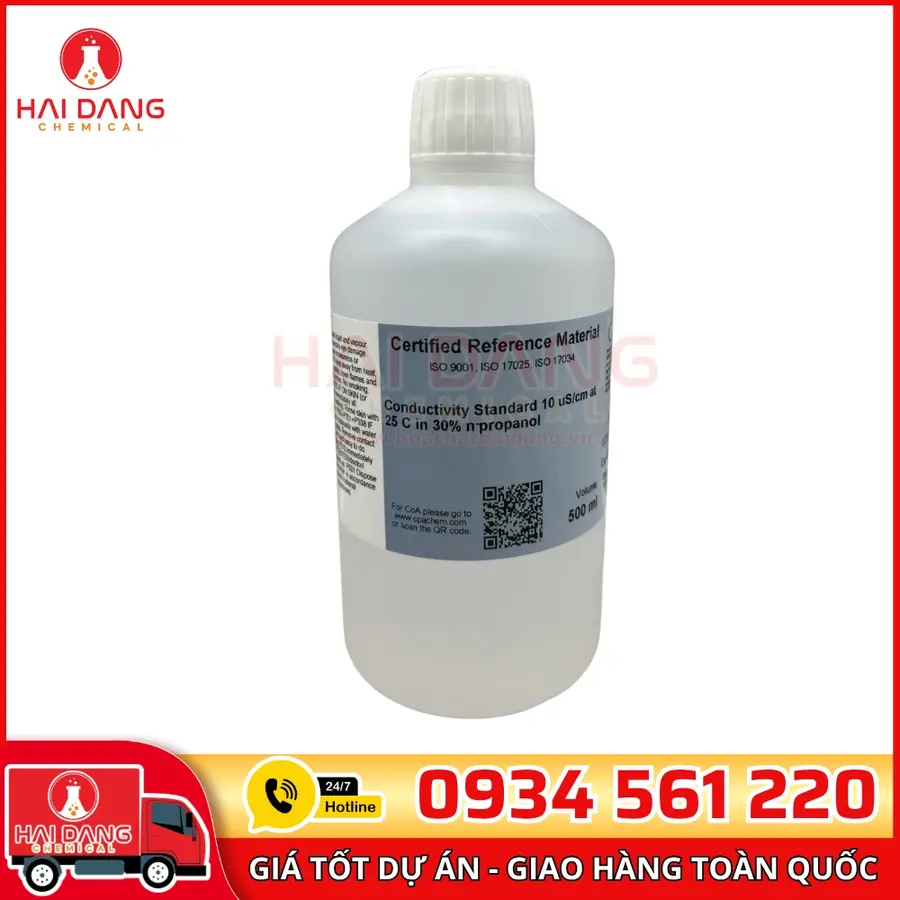 Dung Dịch Chuẩn Độ Dẫn 10 µS/cm Chai 500mL CPAchem