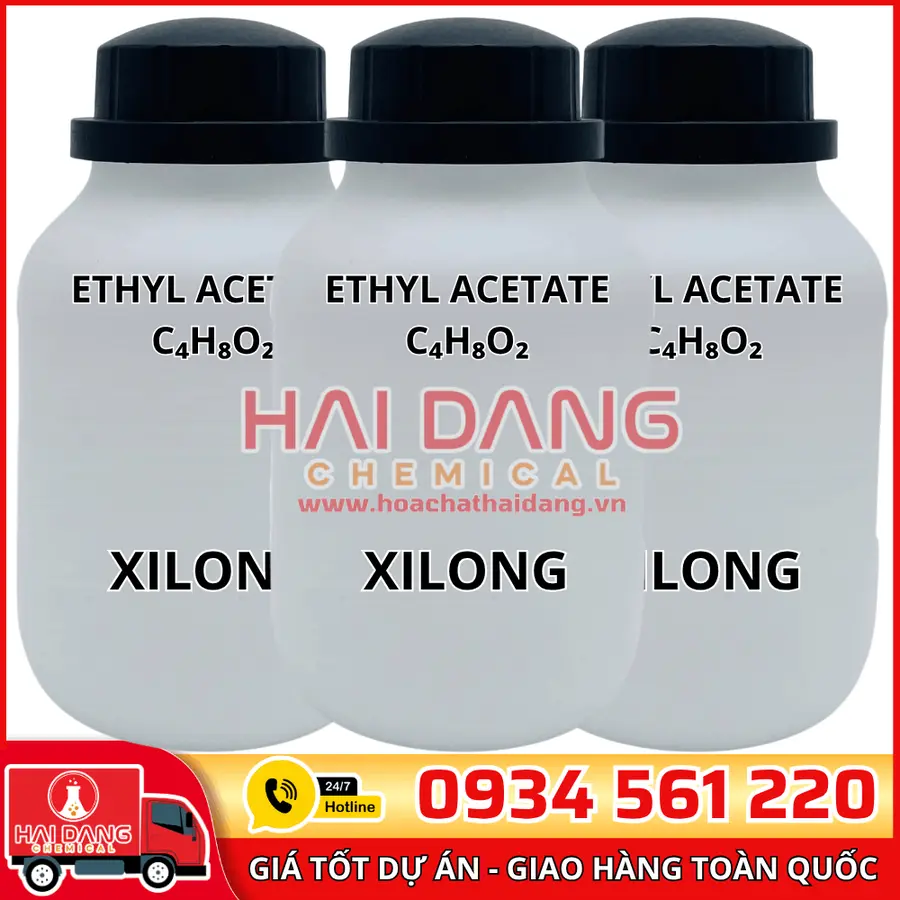 Ethyl Acetate C₄H₈O₂, lọ 500g - hãng Xilong