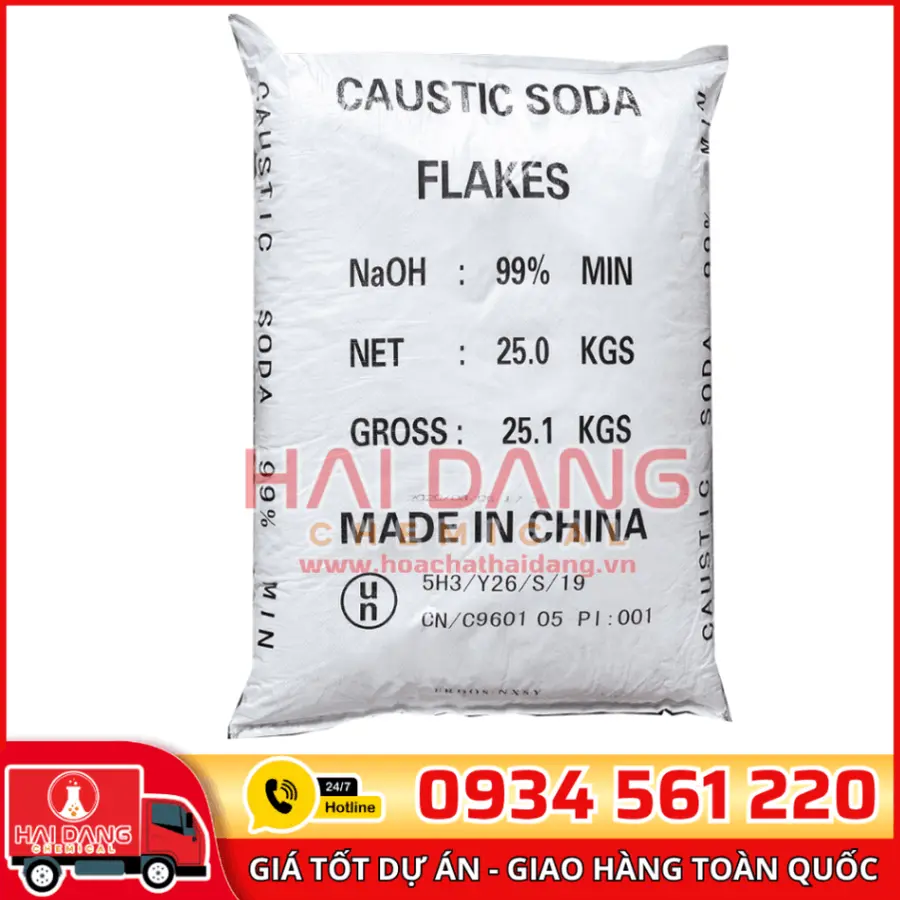 Xút Vảy Sodium Hydroxide 99% Caustic Soda NaOH Trung Quốc