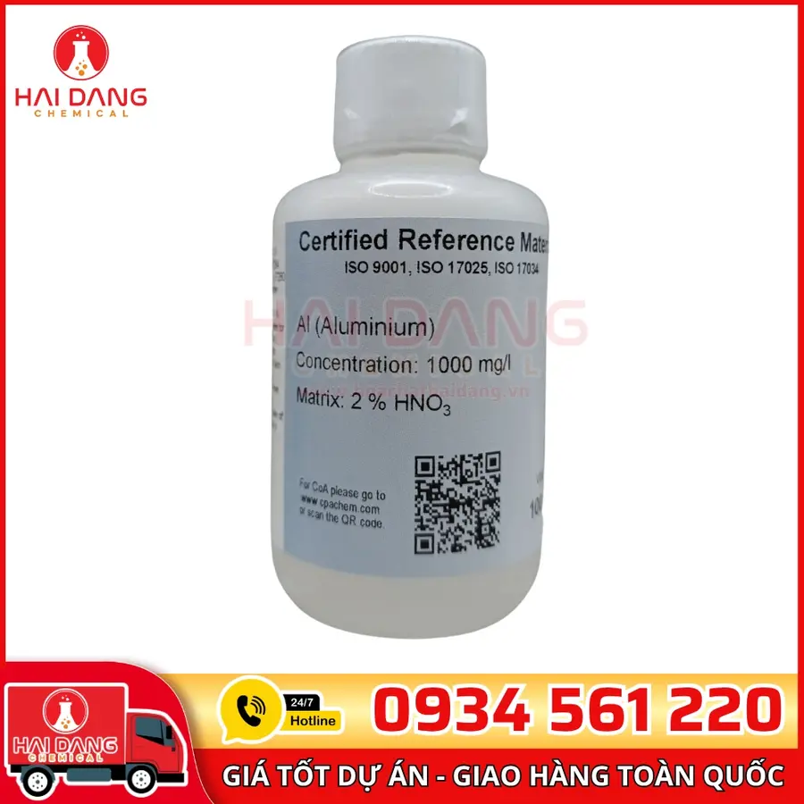 Dung Dịch Chuẩn Aluminium (Al) ICP/MS 1g/L 100mL CPAchem