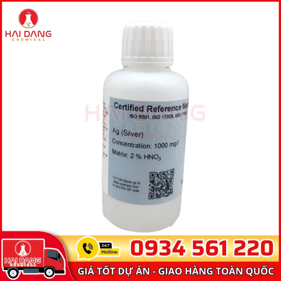 Dung Dịch Chuẩn Silver (Ag) AAS 1g/L 100mL CPAchem