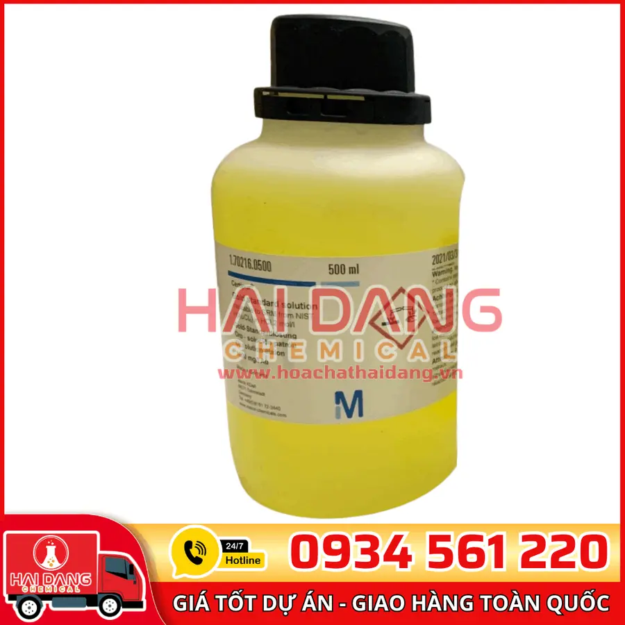 Dung dịch chuẩn Vàng (Gold) 1000 mg/L lọ 500ml - Merck