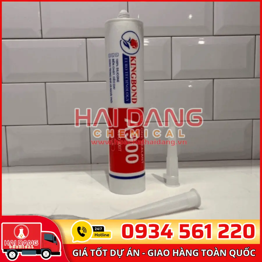 Keo Silicone Axit Kingbond A900 – Dán Kính, Trám Khe, Chống Thấm