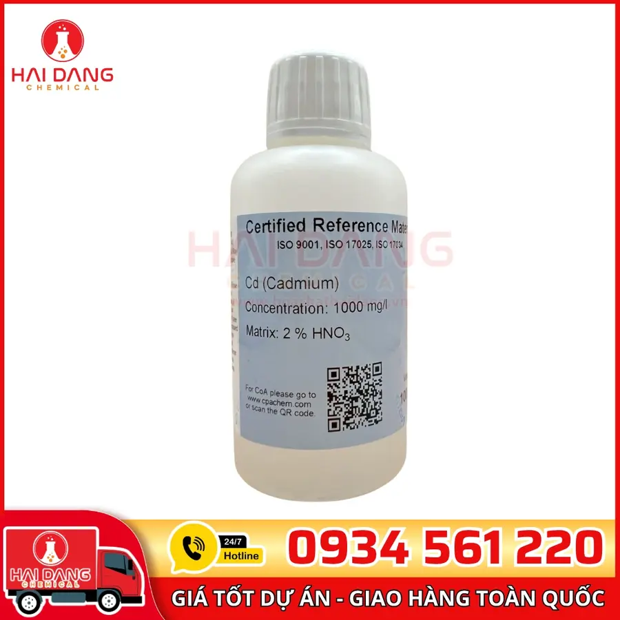 Dung Dịch Chuẩn Cadmium (Cd) AAS 1g/L 100mL CPAchem