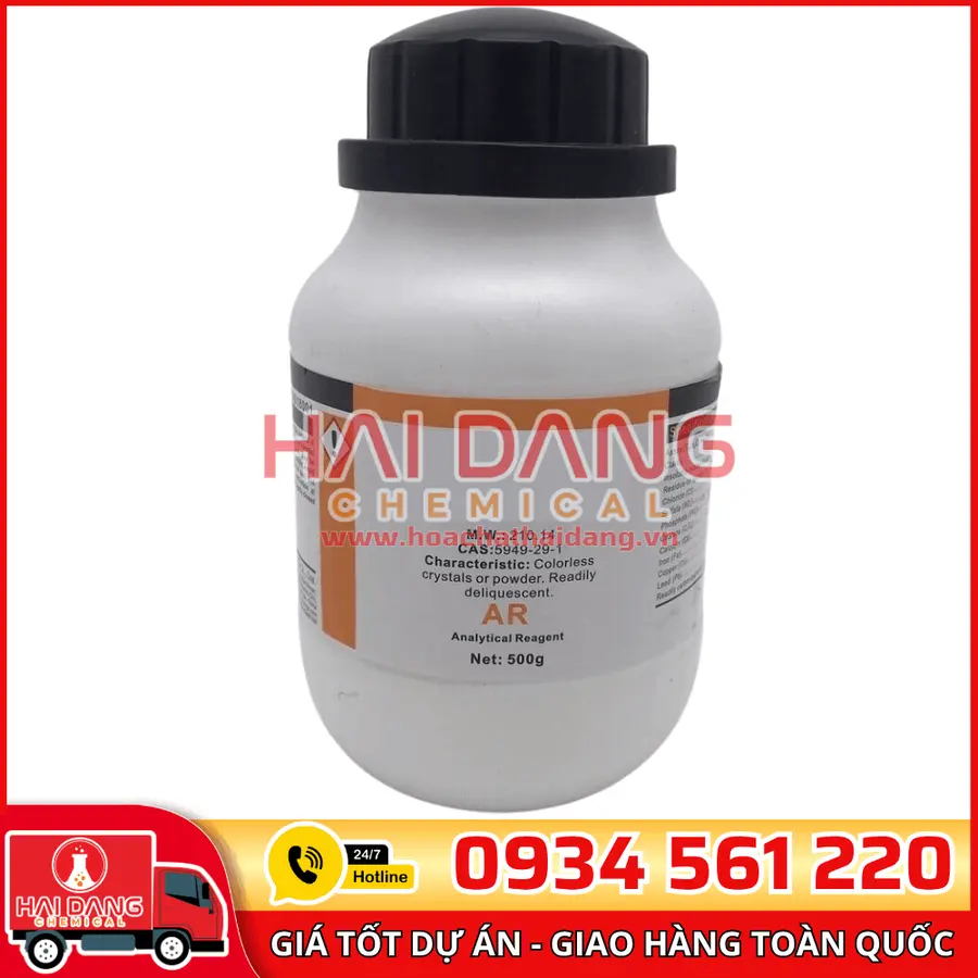 Ascorbic Acid C₆H₈O₆, lọ 500g - hãng Xilong