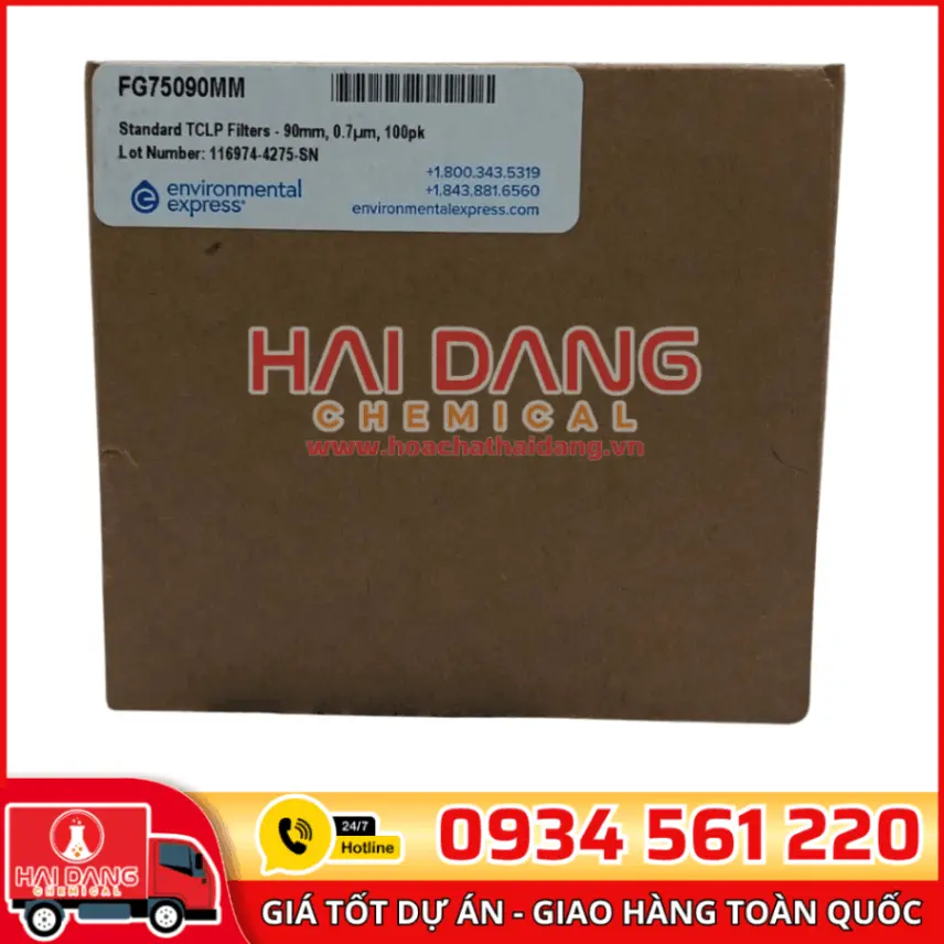 Màng lọc TCLP Filters, Standard, 90mm, 0.7µm; 100/Pk, mã FG75090MM hãng Environmental Express - Mỹ 
