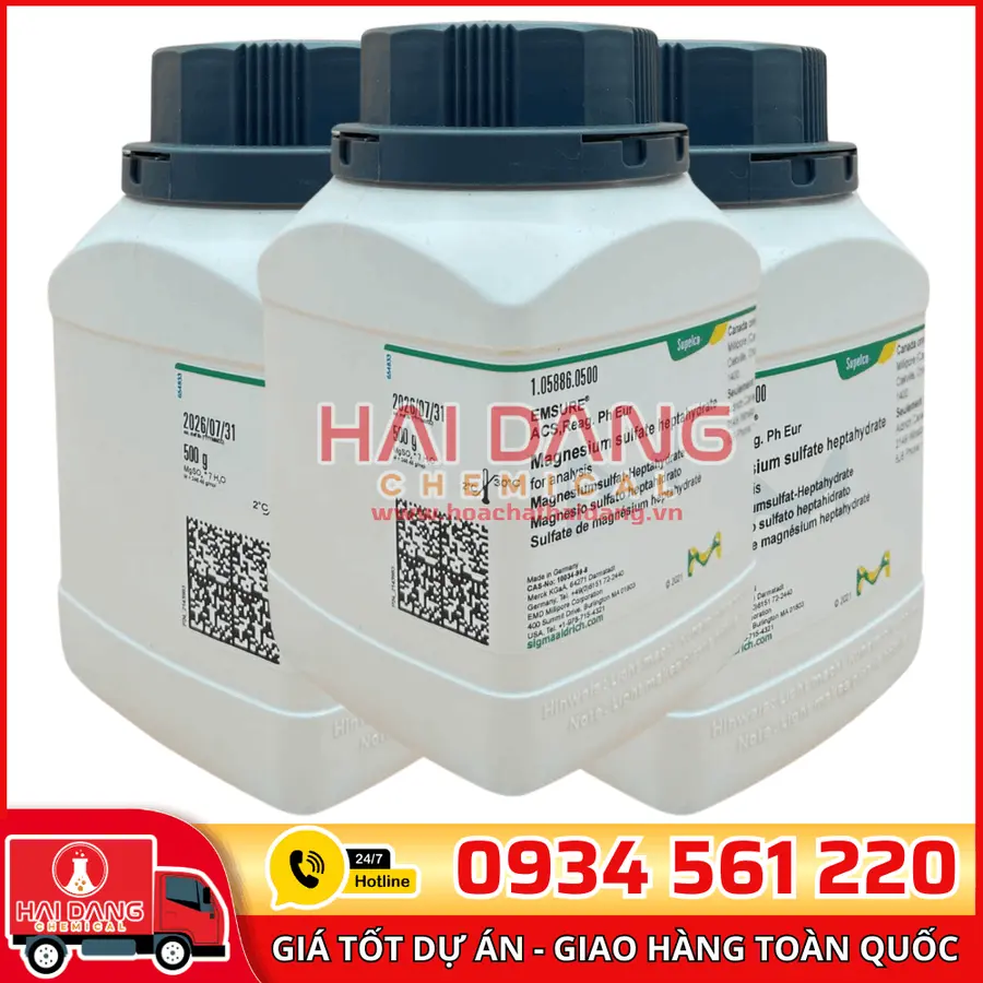 Magnesium sulfate heptahydrate lọ 500g - Merck