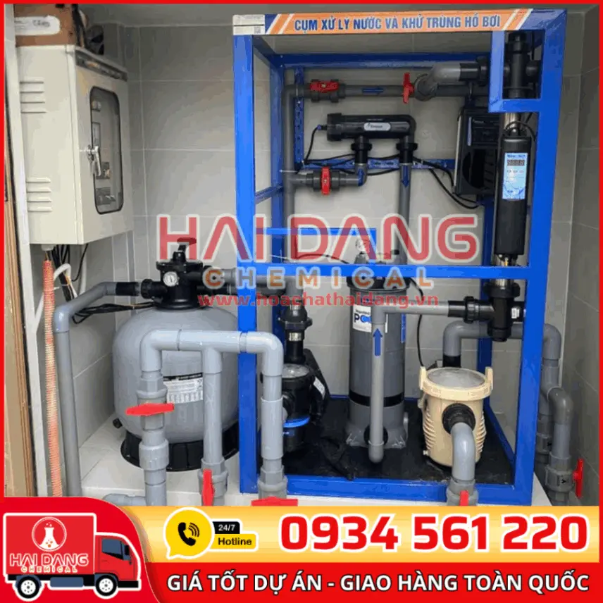 Hệ Thống Khử Trùng Bể Bơi CXL-15 Cho Bể 40–60m³ Không Hóa Chất