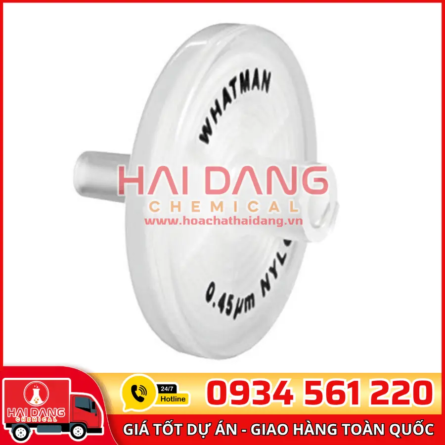 Puradisc 25 Syringe Filter PTFE 0.45µm, 25mm, hãng Whatman – Anh