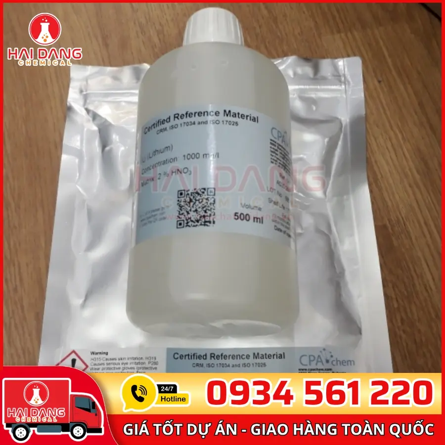 Dung Dịch Chuẩn Lithium 1g/L AAS 500mL CPAchem