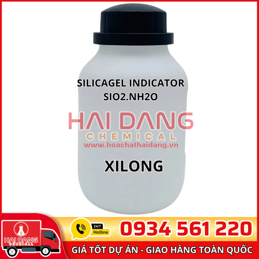 Silicagel Indicator SiO2.nH2O, lọ 500g - hãng Xilong