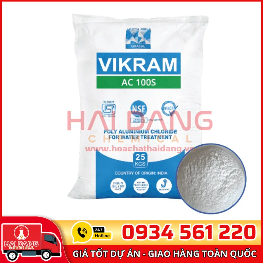 Polyaluminium Chloride Vikram PAC Al2O3 31% Ấn Độ