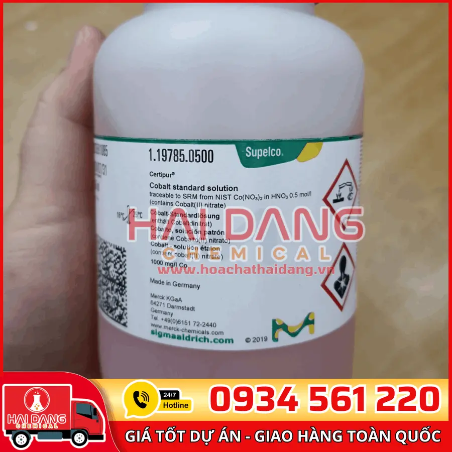 Dung dịch chuẩn Coban (Cobalt) 1000 mg/L lọ 500ml - Merck