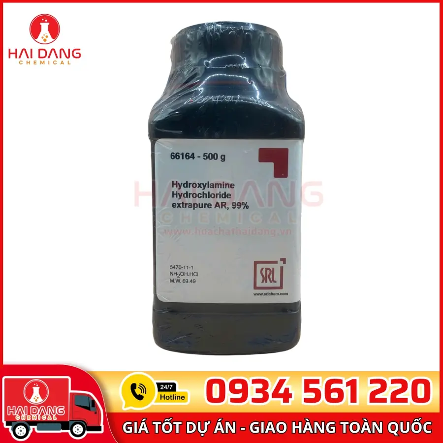 Hydroxylamine Hydrochloride  lọ 500g, hãng Alpha Chemika