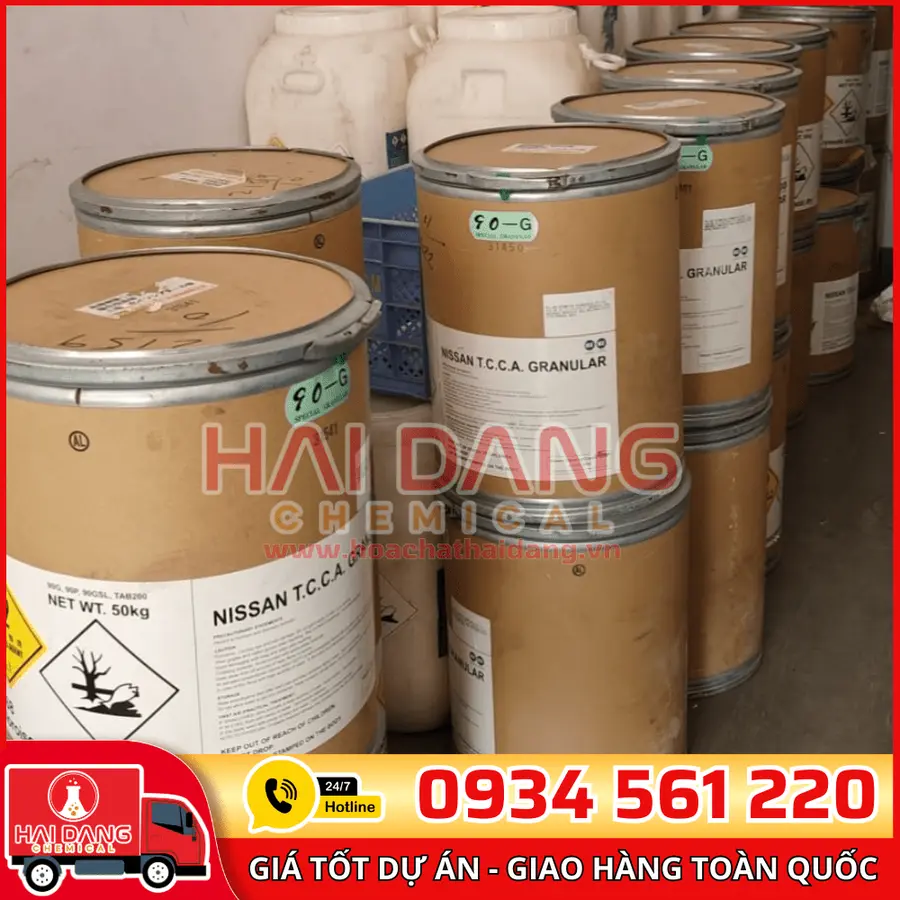 Trichloroisocyanuric Acid TCCA Bột Nissan C3Cl3N3O3 Nhật Bản
