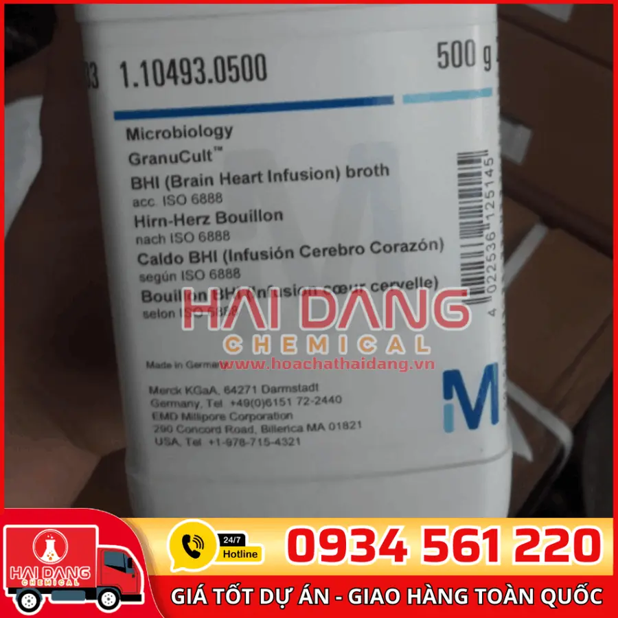BHI Broth (Brain Heart Infusion Broth) lọ 500g - Merck