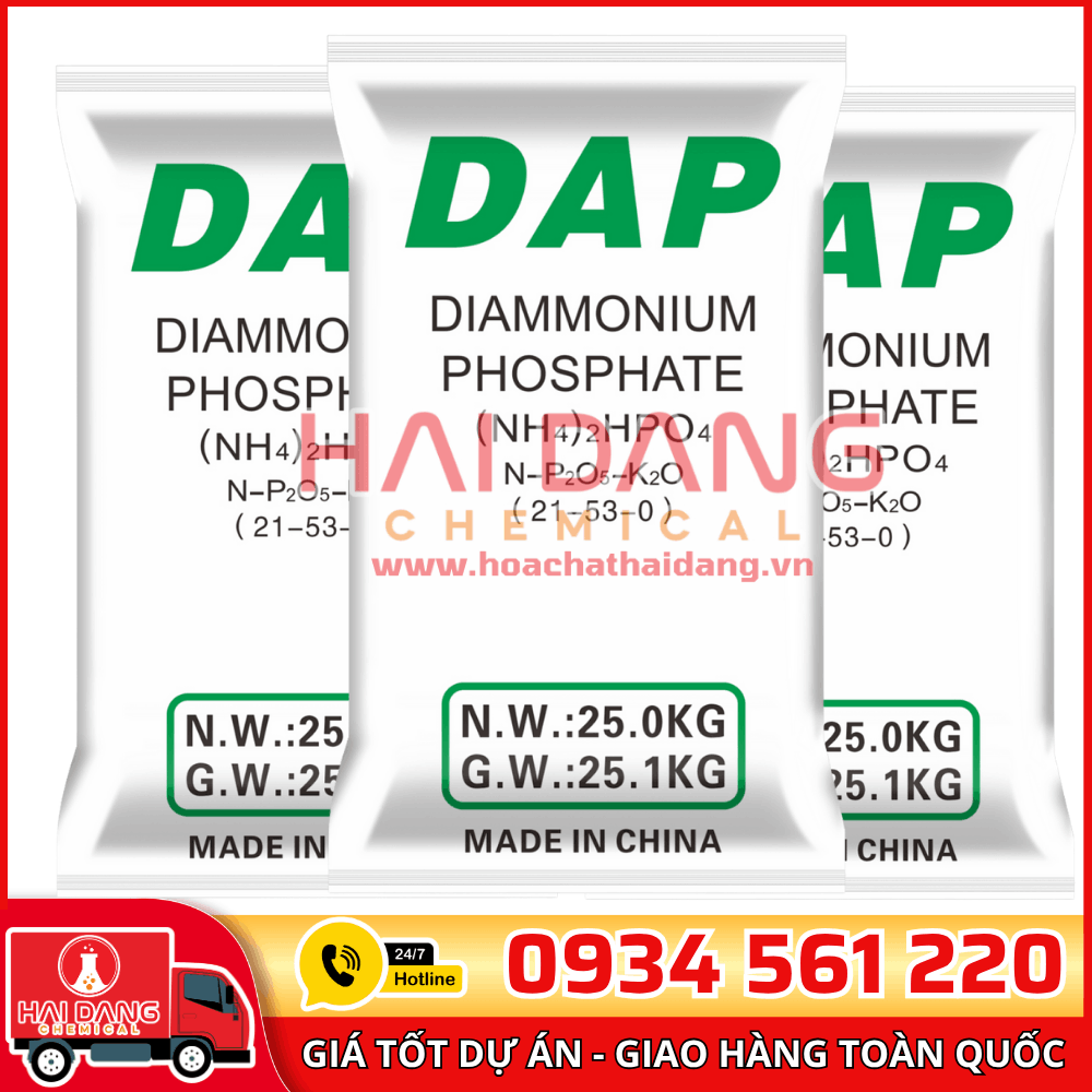 Phân DAP (NH₄)₂HPO₄ Trung Quốc – Hóa Chất Phân Bón 50kg