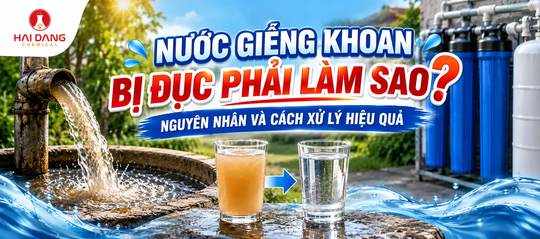 Nước Giếng Khoan Bị Đục Phải Làm Sao? Nguyên Nhân Và Cách Xử Lý Hiệu Quả